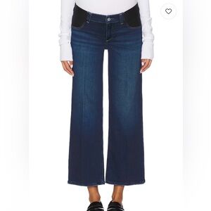 PAIGE Anessa Maternity Wide Leg Jeans in Overdrive